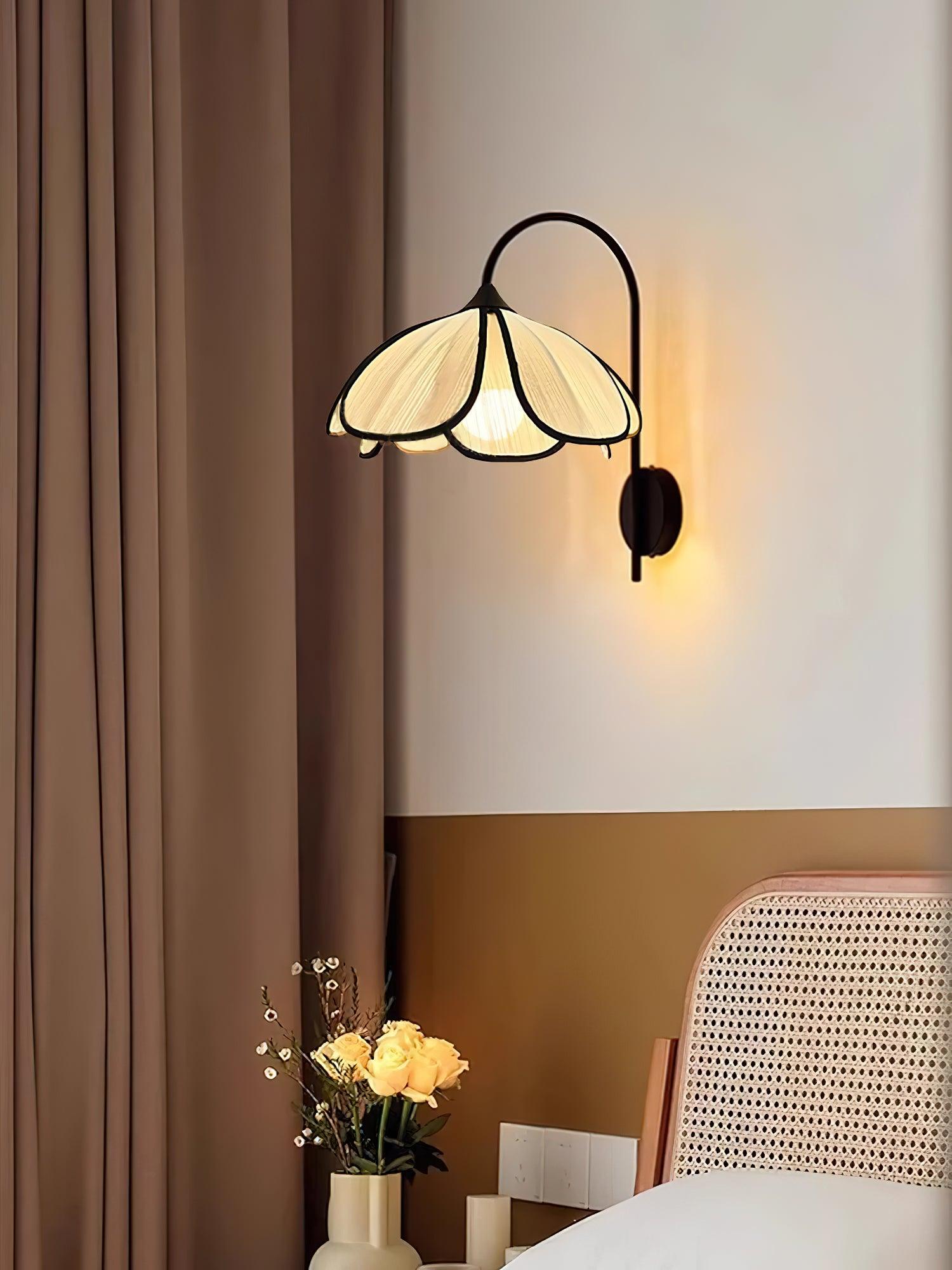Ivsiliel Natural Burnt Petal Wall Lamp - Neutral Decor
