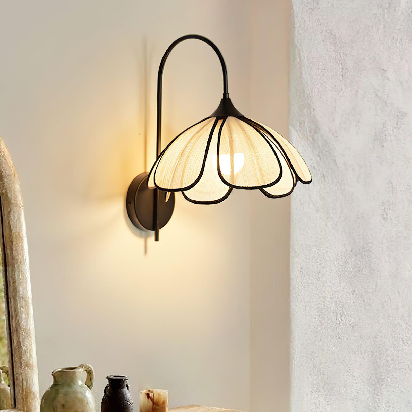 Ivsiliel Natural Burnt Petal Wall Lamp - Neutral Decor