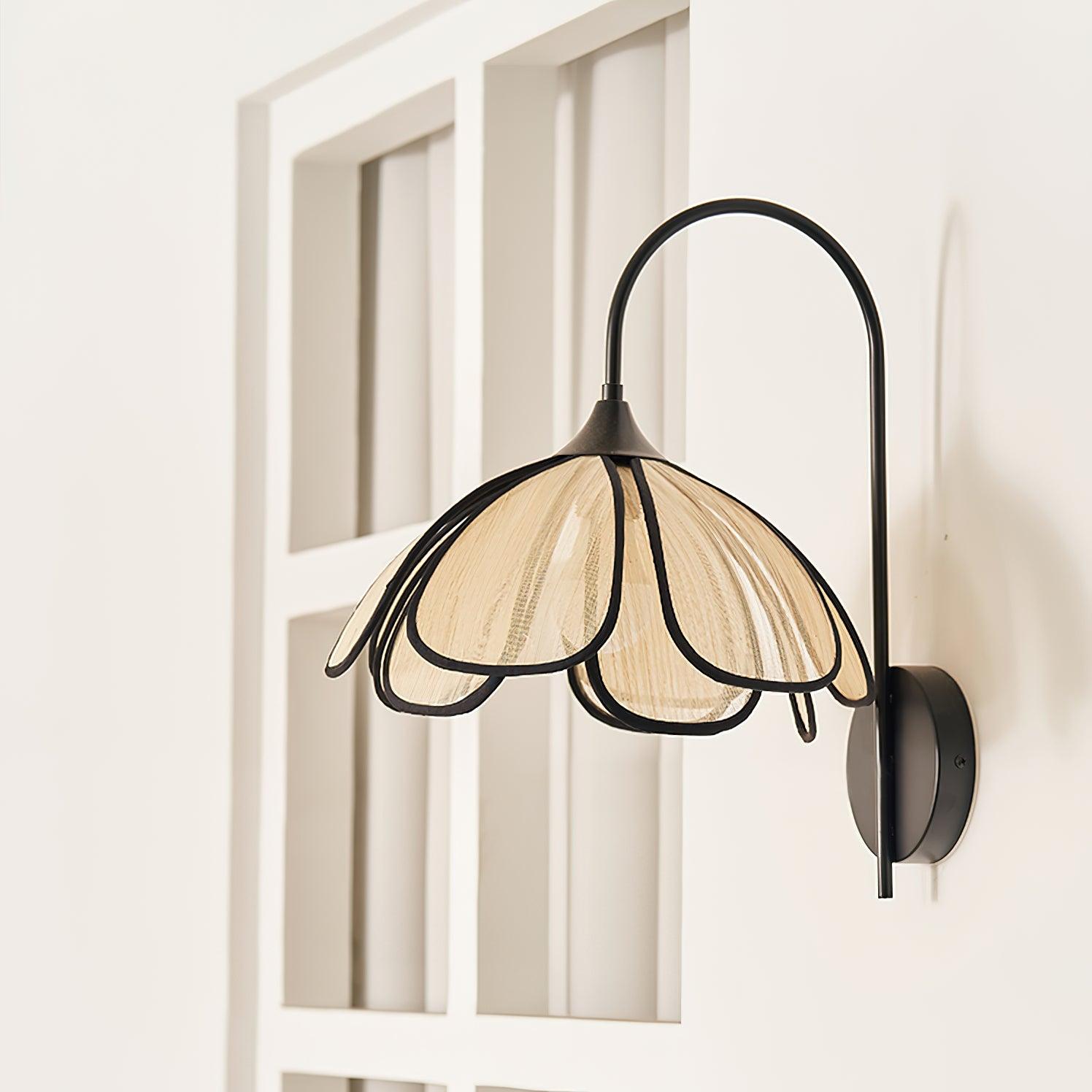 Ivsiliel Natural Burnt Petal Wall Lamp - Neutral Decor