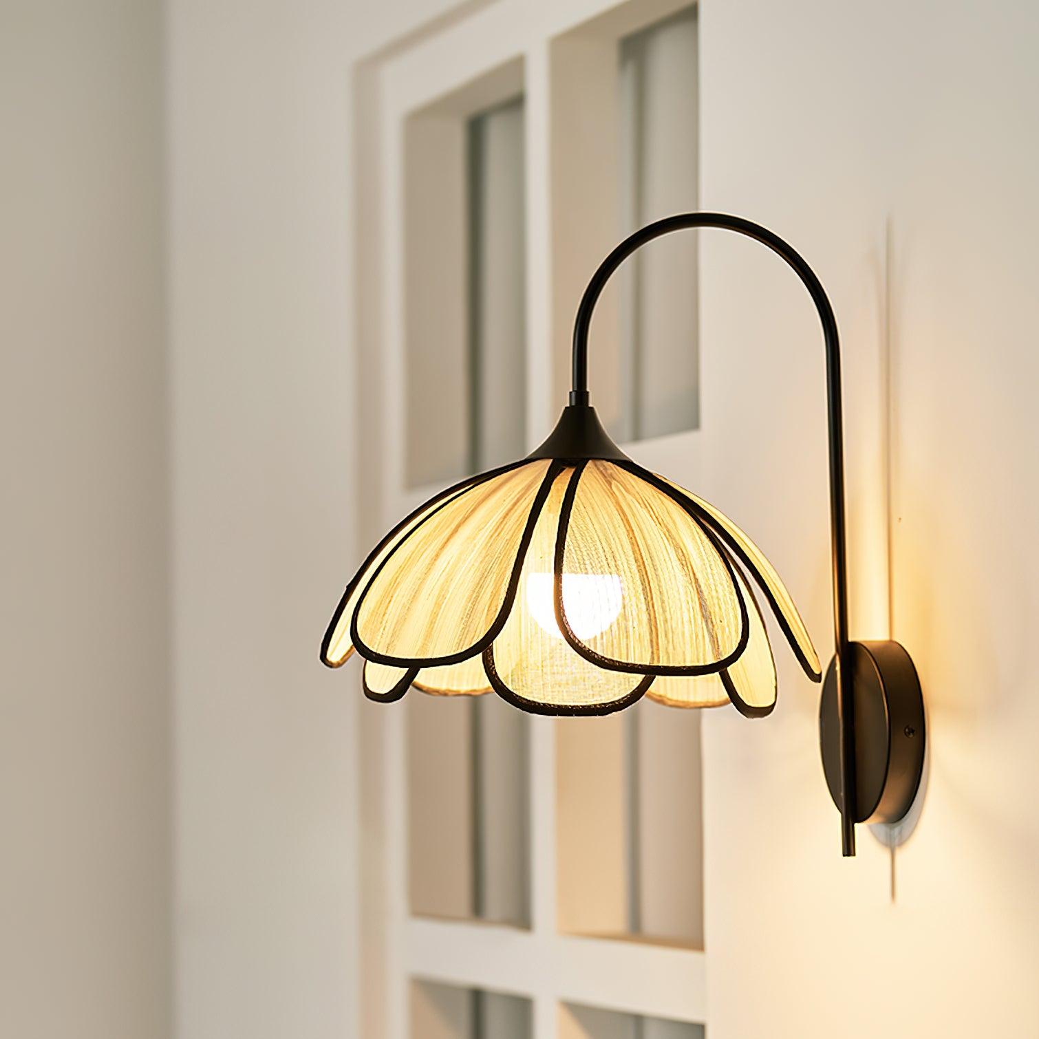 Ivsiliel Natural Burnt Petal Wall Lamp - Neutral Decor