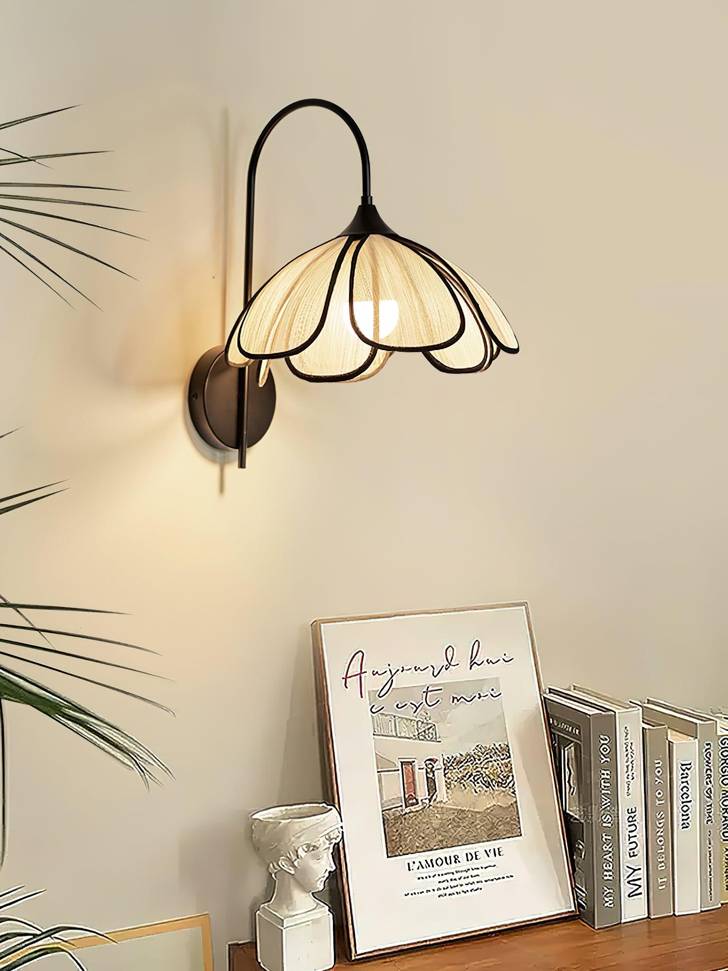 Ivsiliel Natural Burnt Petal Wall Lamp - Neutral Decor