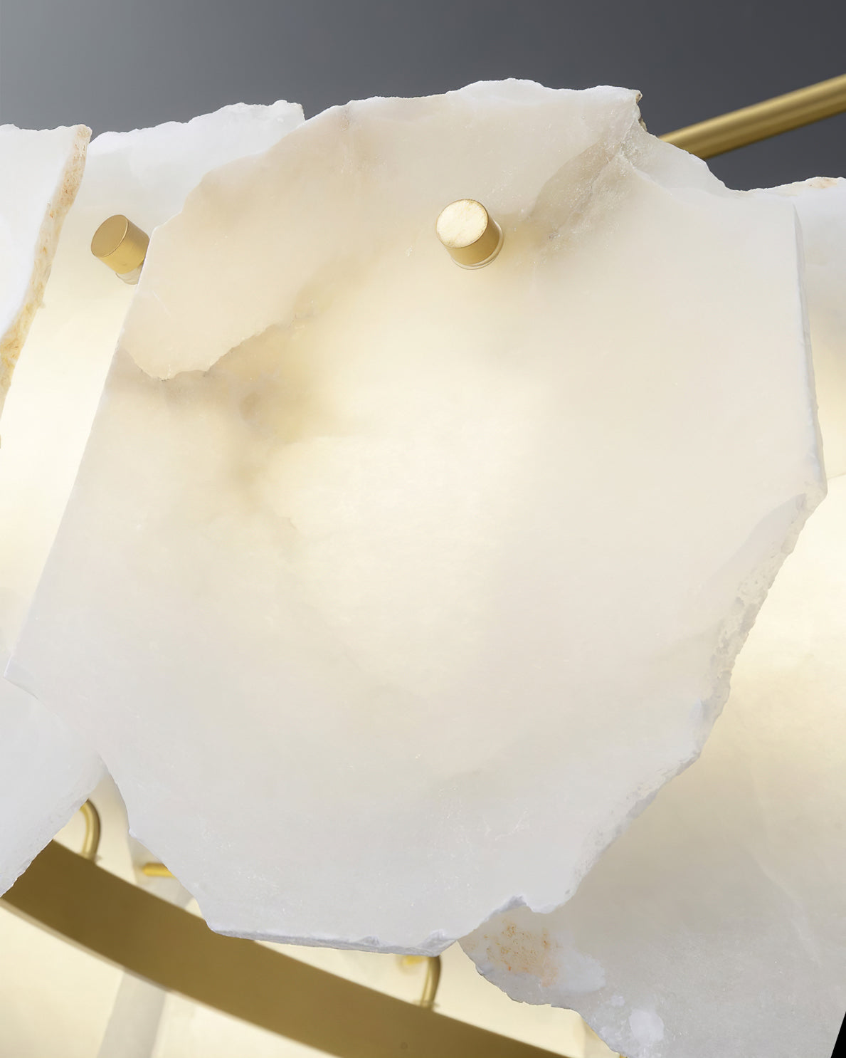 Burton Chandelier Alabaster Layered Halo - Neutral Decor