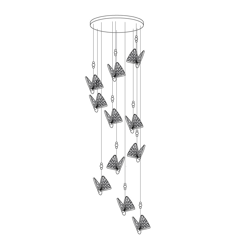 Elaaneria Modern Butterfly Pendant Light