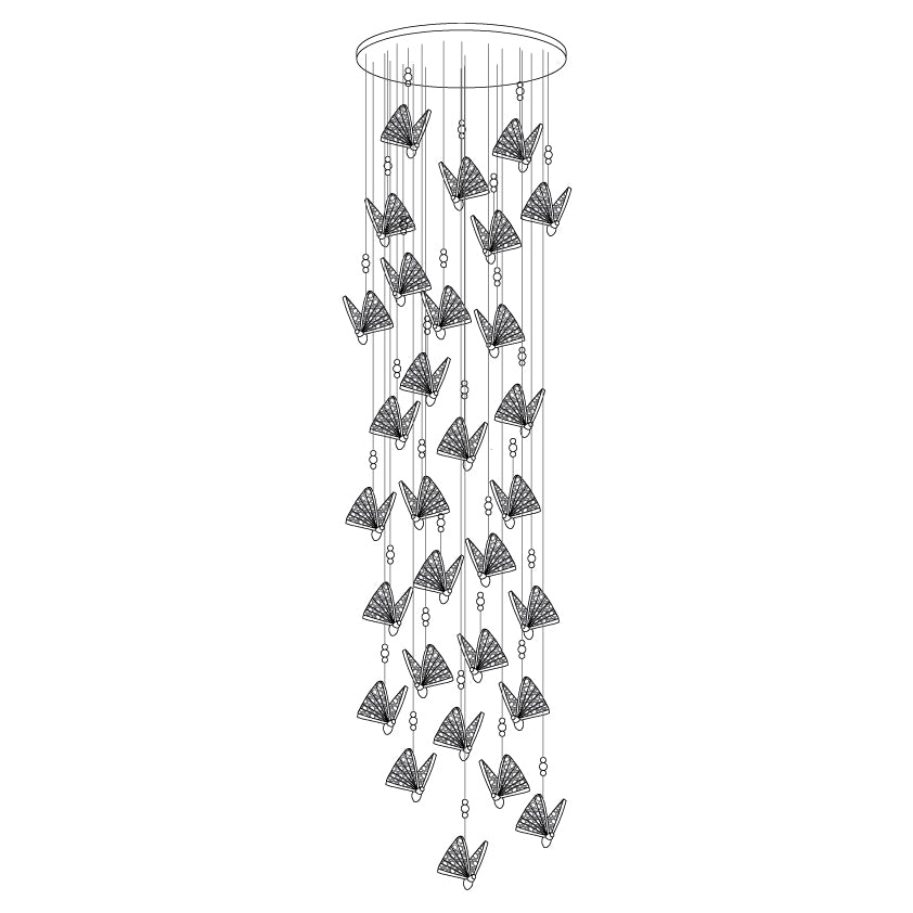 Elaaneria Modern Butterfly Pendant Light