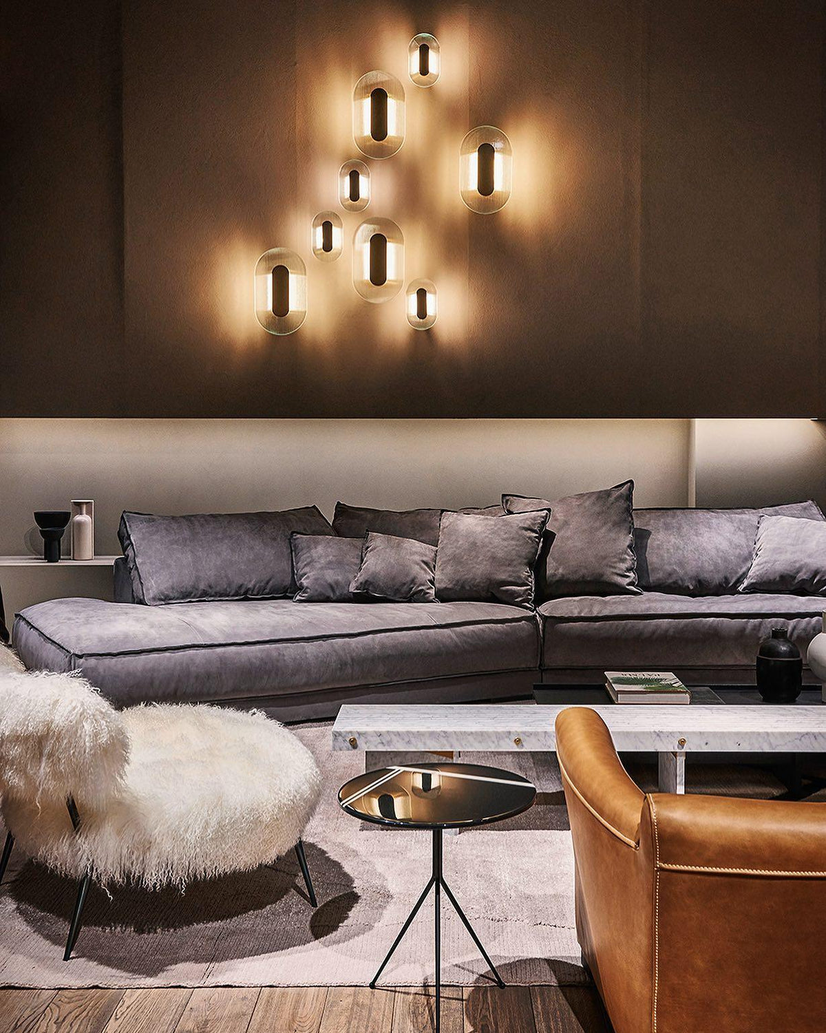 Dexven Premium Nordic Art Button Glass Wall Lamp