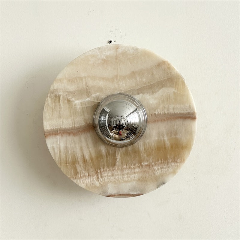 Alba Modern Minimalist Chrome Marble Wall Lamp