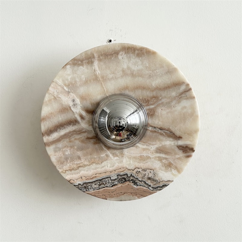 Alba Modern Minimalist Chrome Marble Wall Lamp
