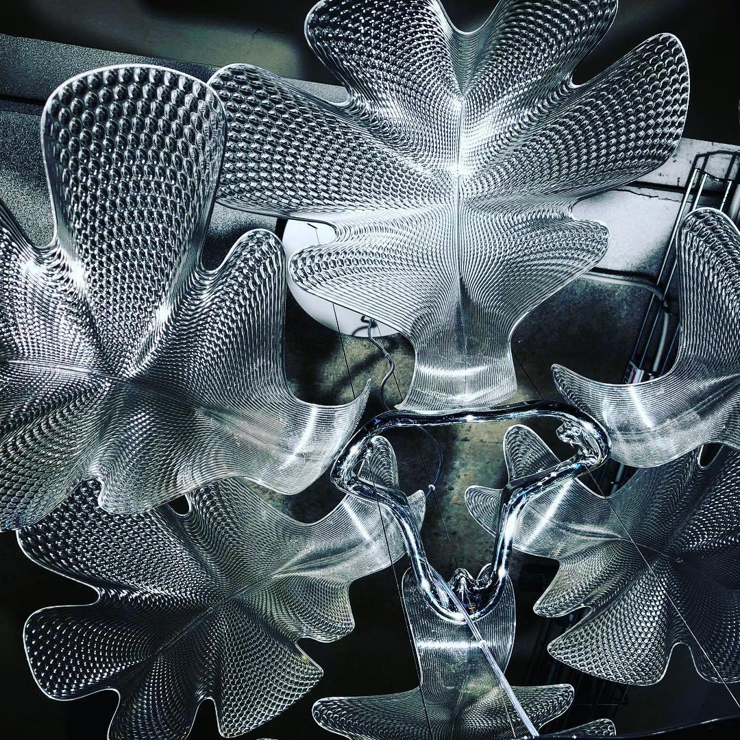 Ravis Chandelier Suspension Clear Leaf