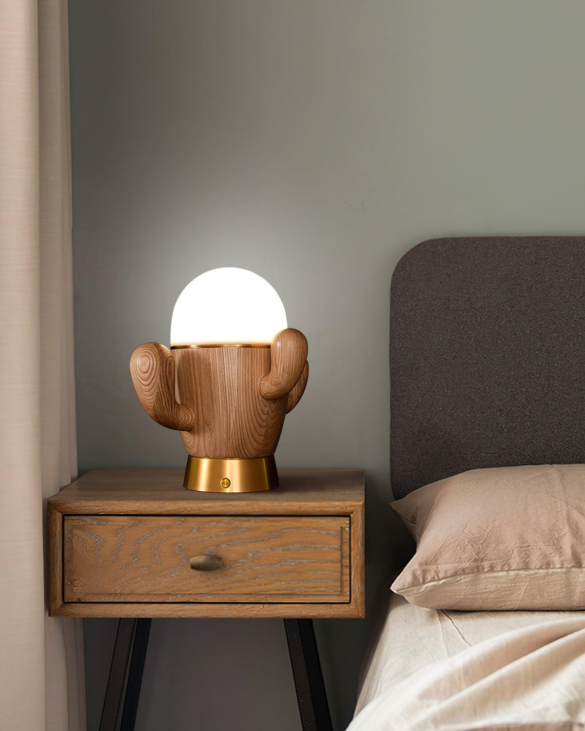 Solivice Wooden Whimsical Table Lamp