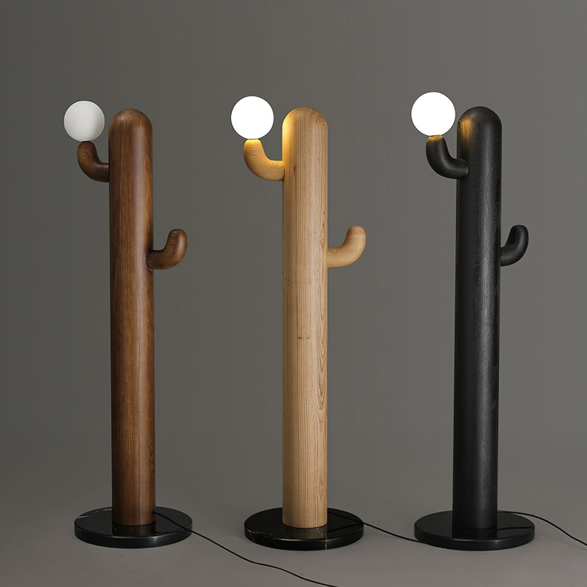 Blaze Cactus Wood Floor Lamp