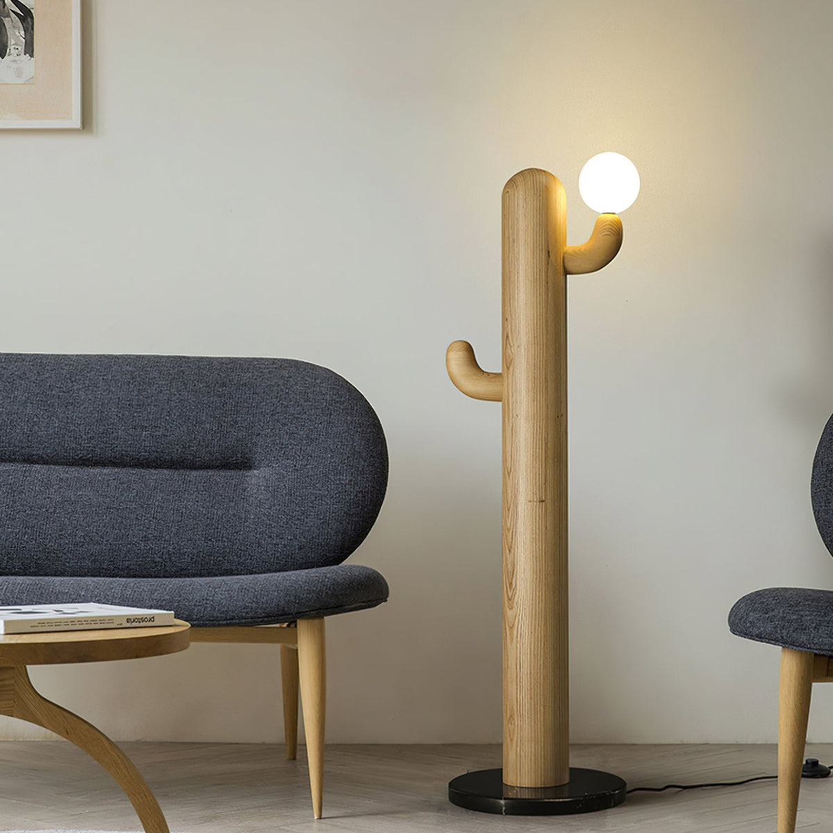 Blaze Cactus Wood Floor Lamp