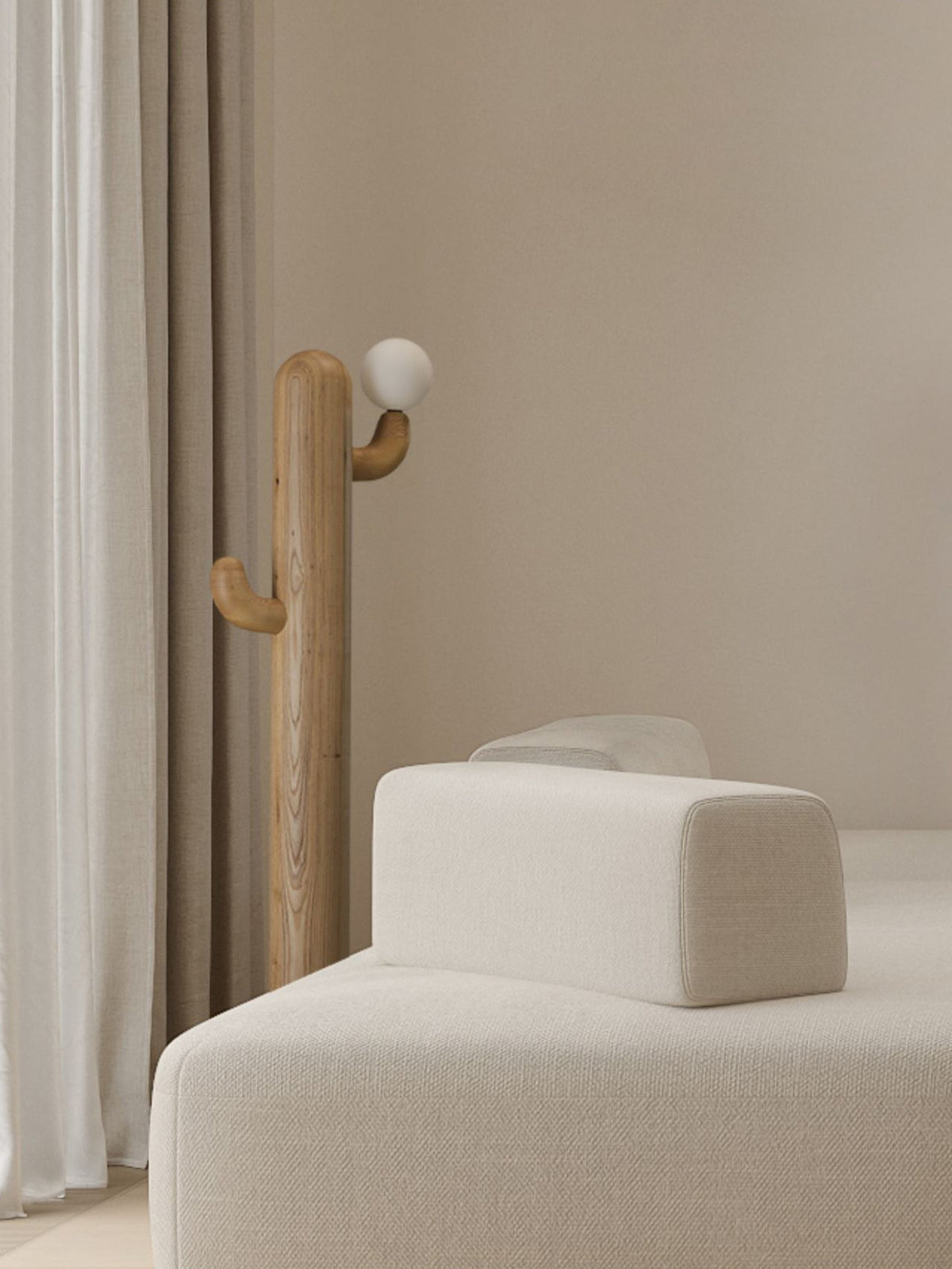 Blaze Cactus Wood Floor Lamp