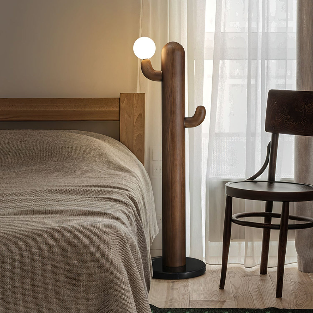 Blaze Cactus Wood Floor Lamp