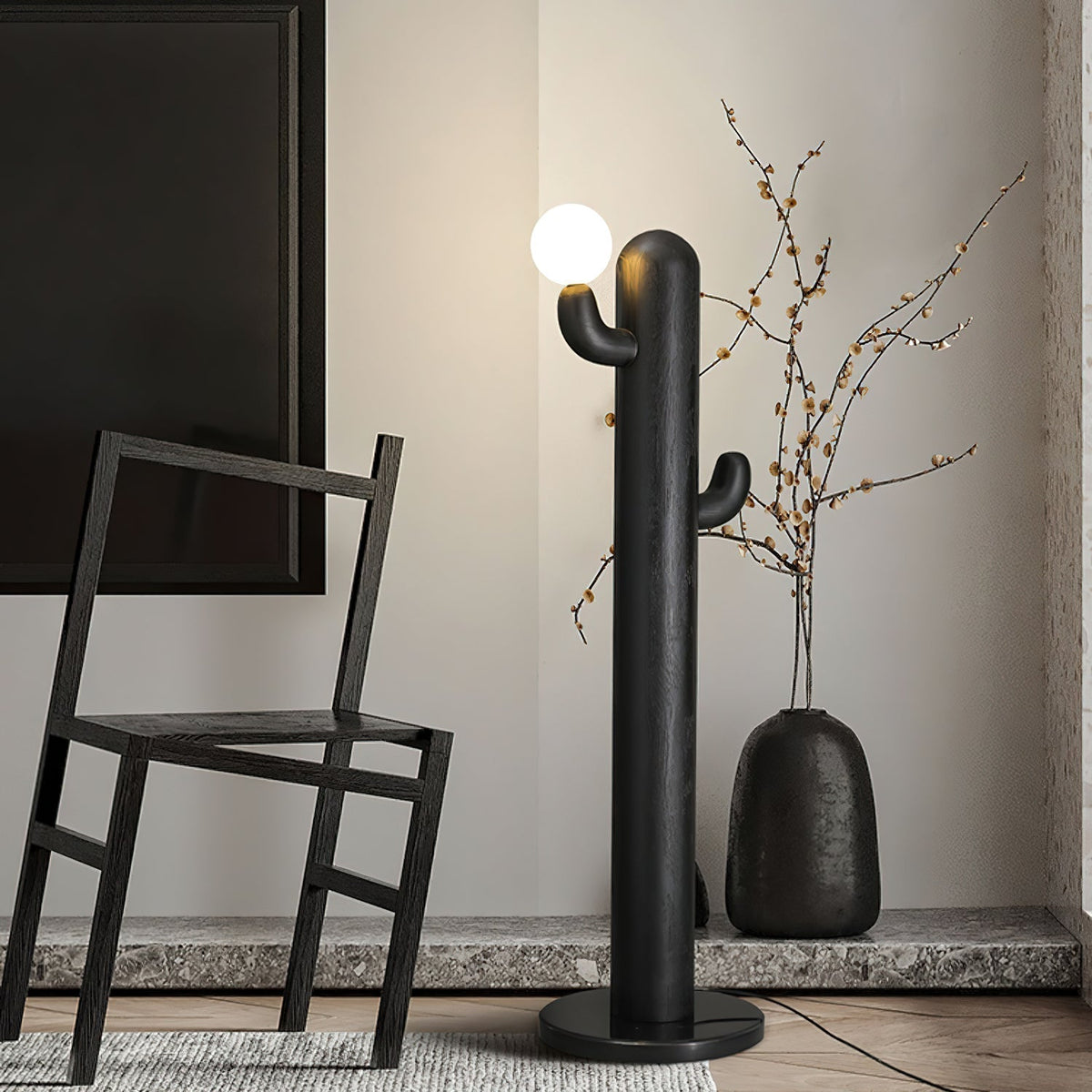 Blaze Cactus Wood Floor Lamp