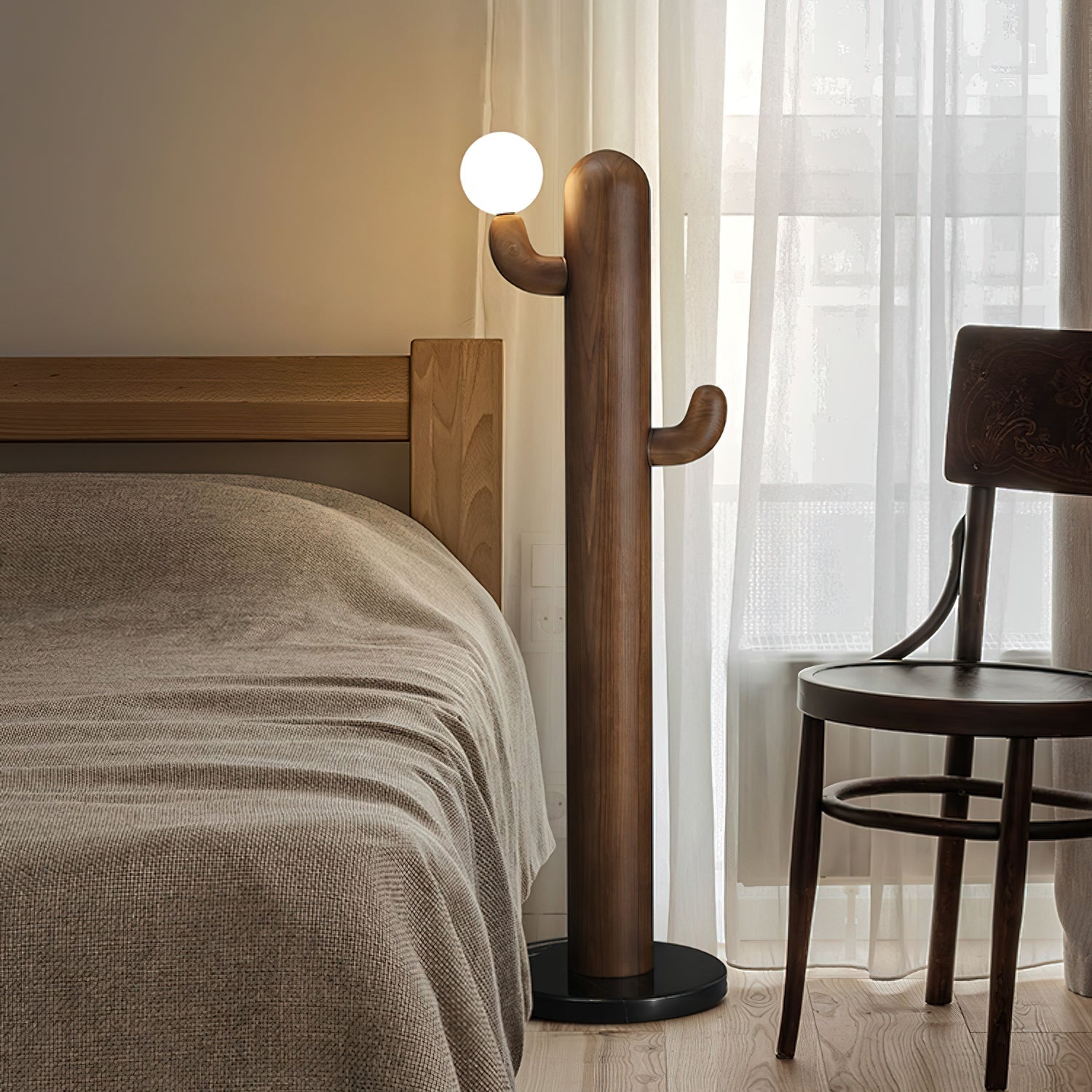 Blaze Cactus Wood Floor Lamp