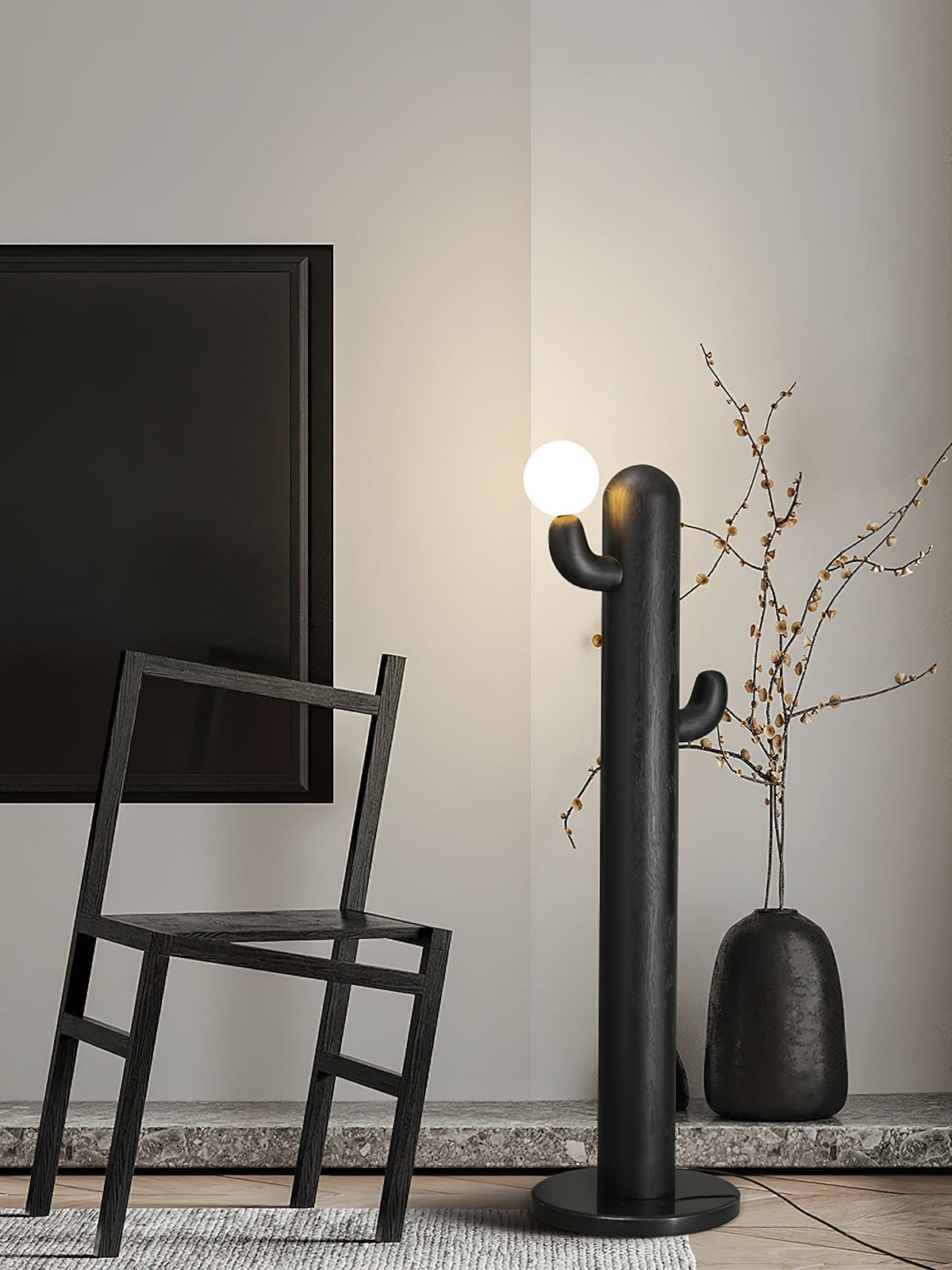 Blaze Cactus Wood Floor Lamp