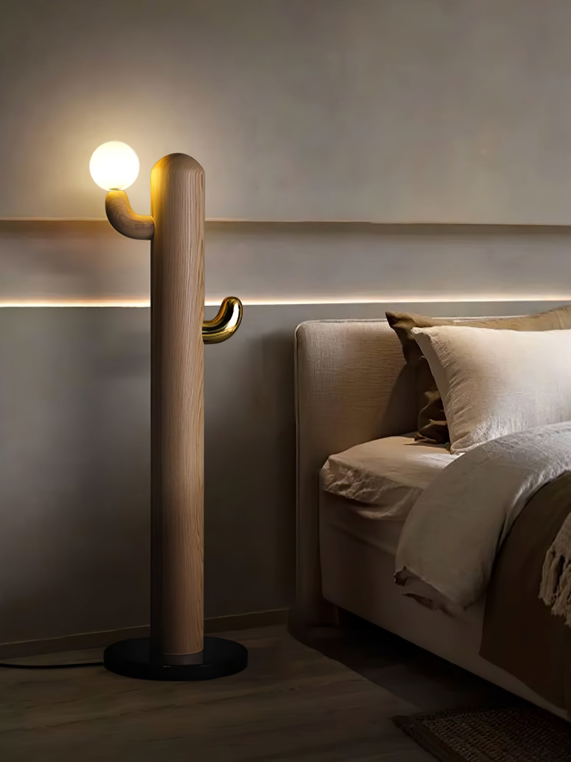 Blaze Cactus Wood Floor Lamp