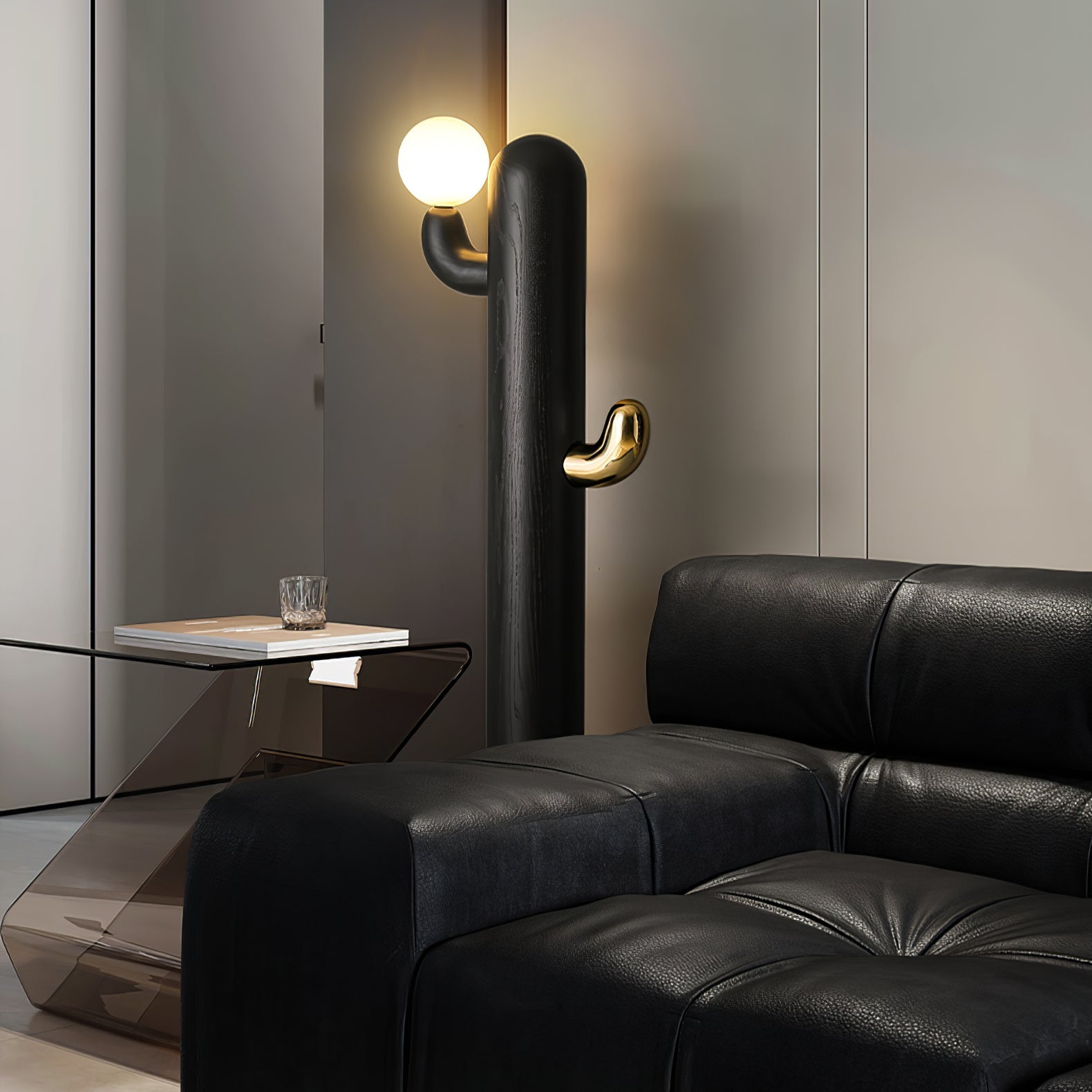 Blaze Cactus Wood Floor Lamp