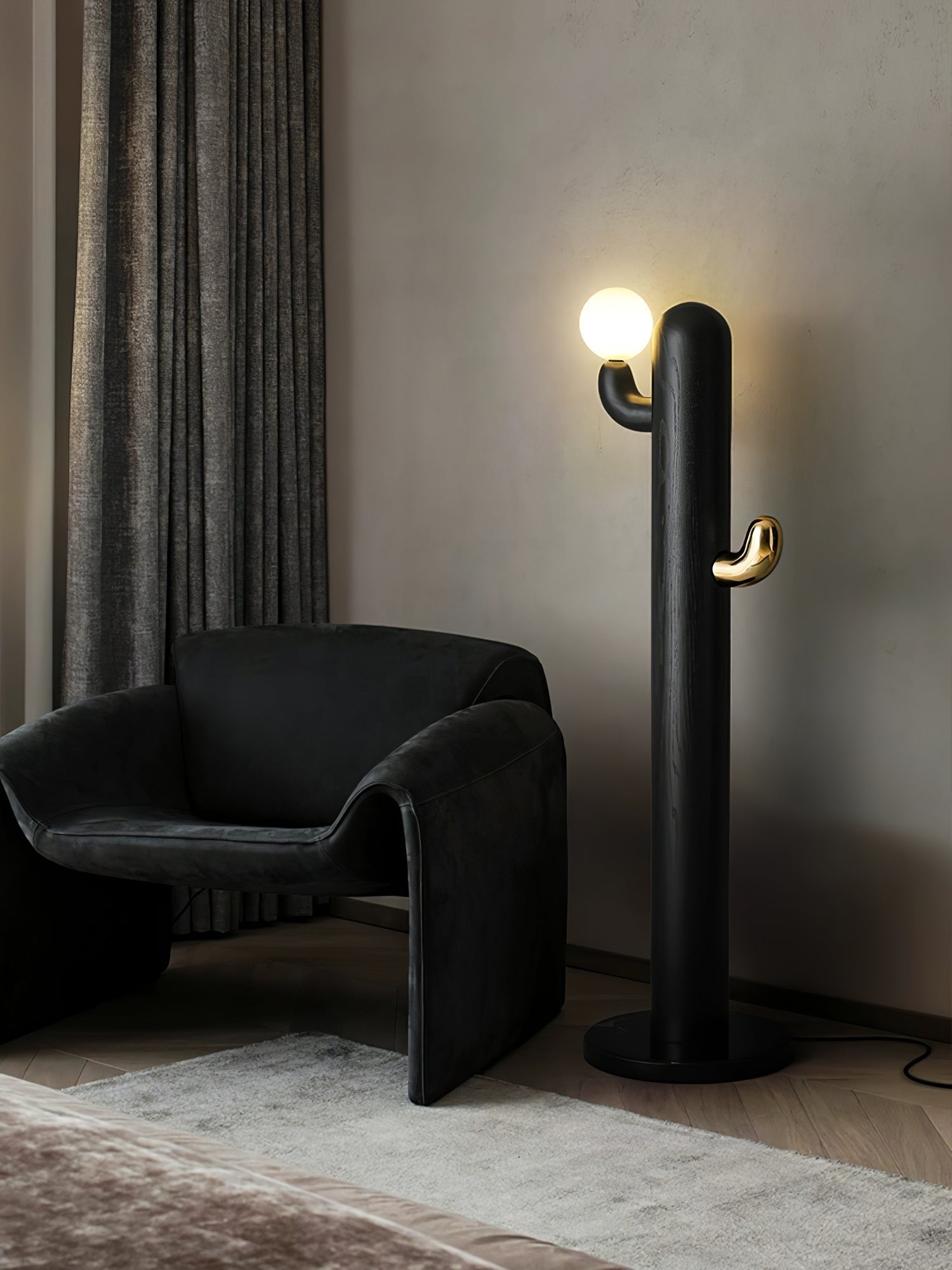Blaze Cactus Wood Floor Lamp