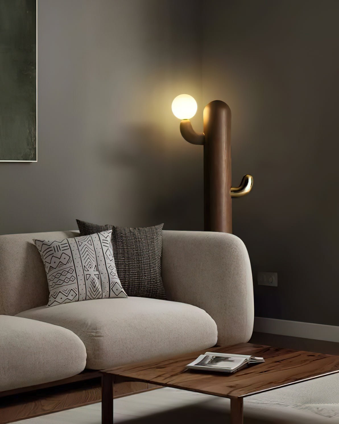 Blaze Cactus Wood Floor Lamp