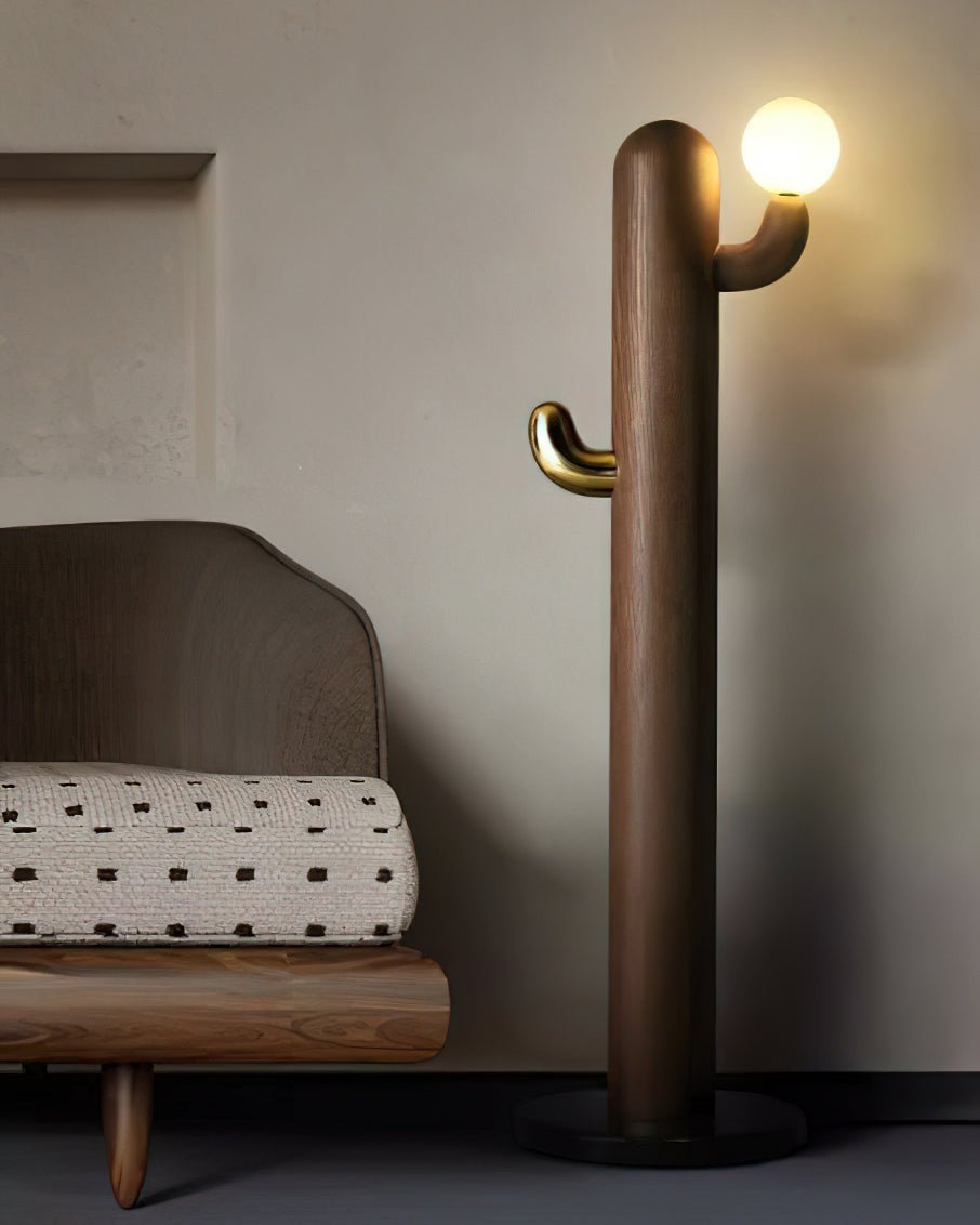 Blaze Cactus Wood Floor Lamp