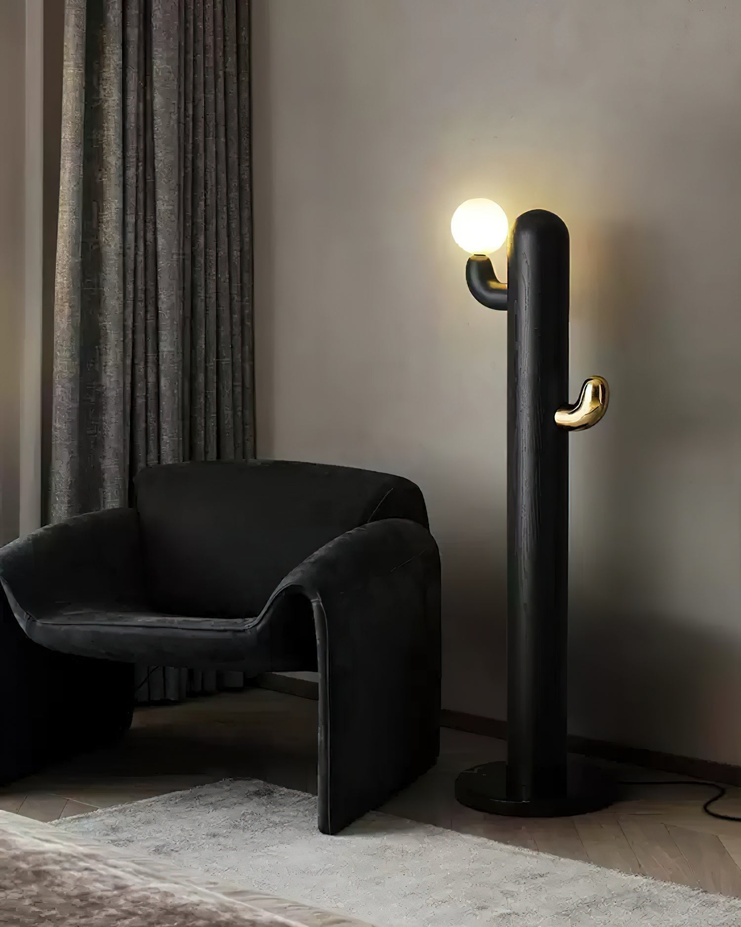 Blaze Cactus Wood Floor Lamp