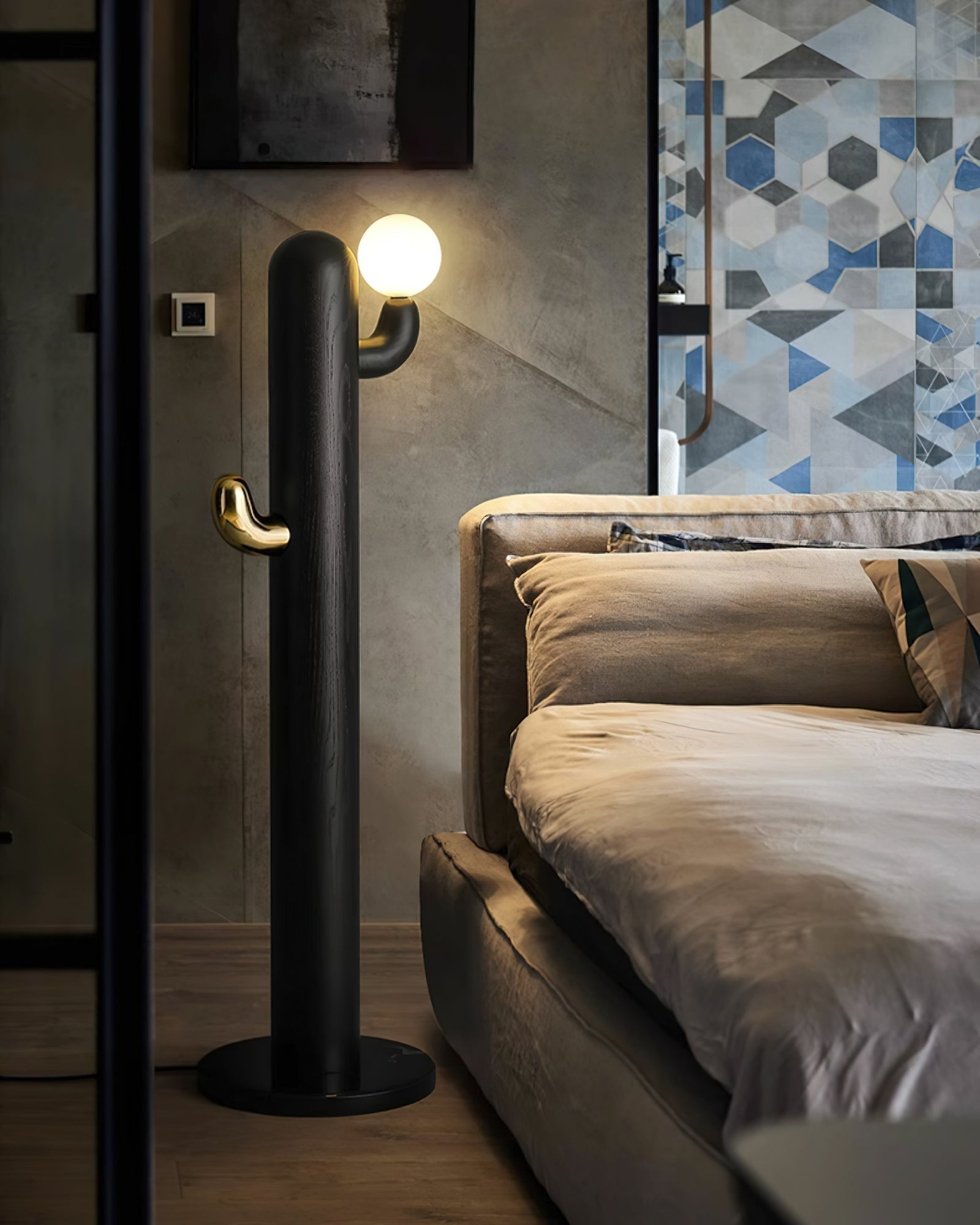 Blaze Cactus Wood Floor Lamp