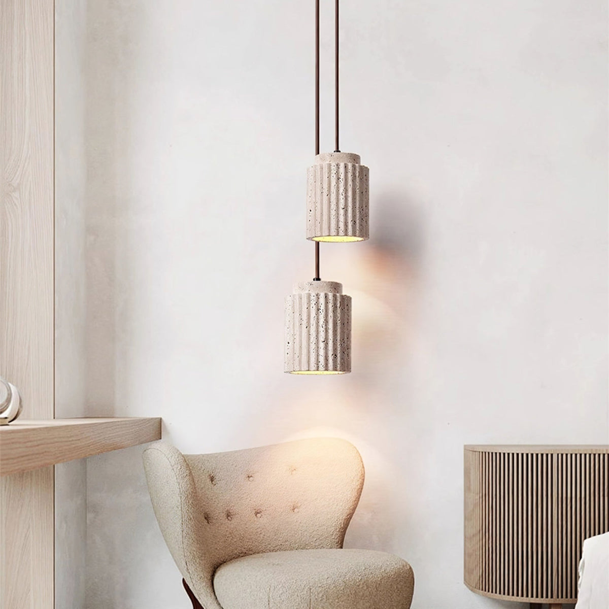 Serinaya Travertine Pendant Light