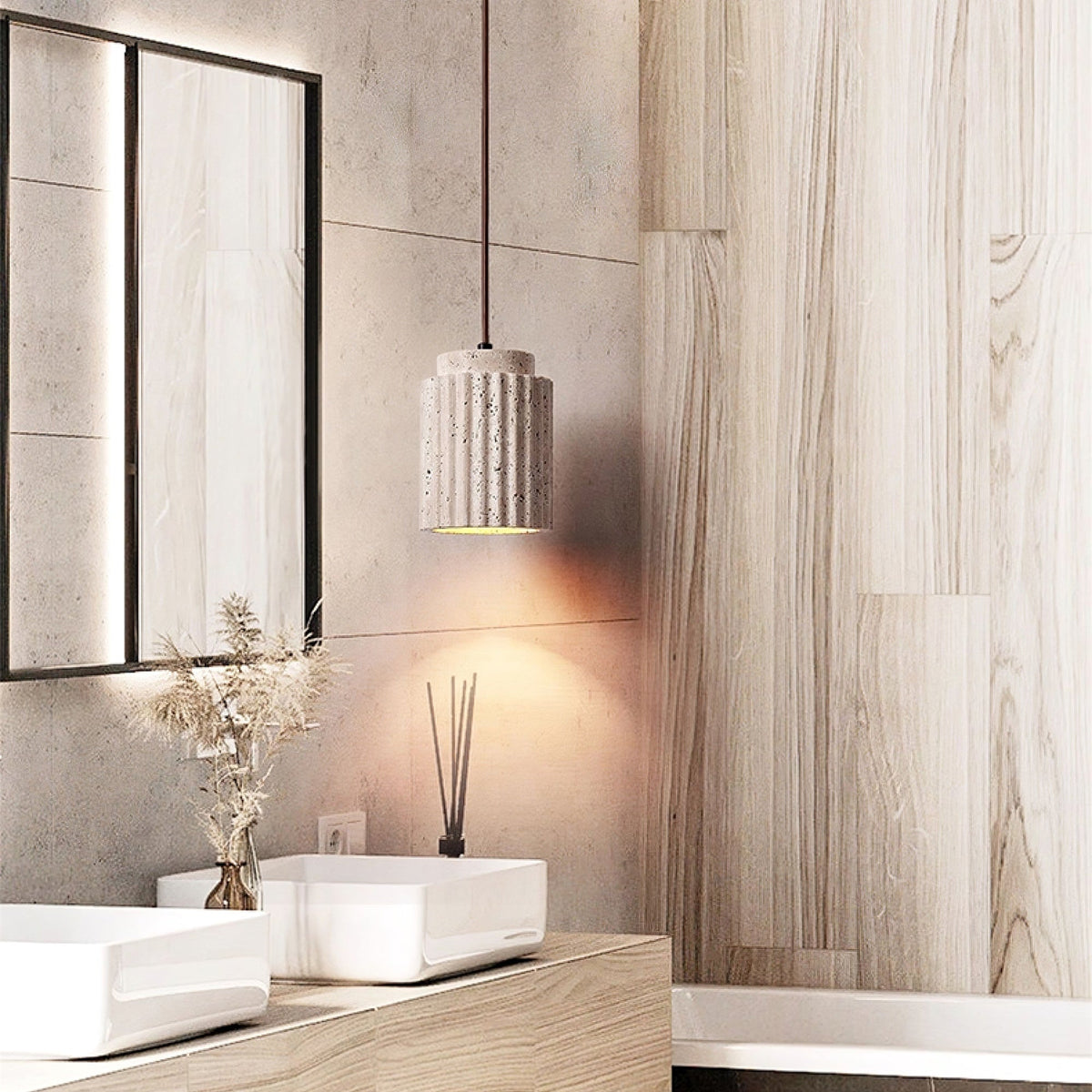 Serinaya Travertine Pendant Light