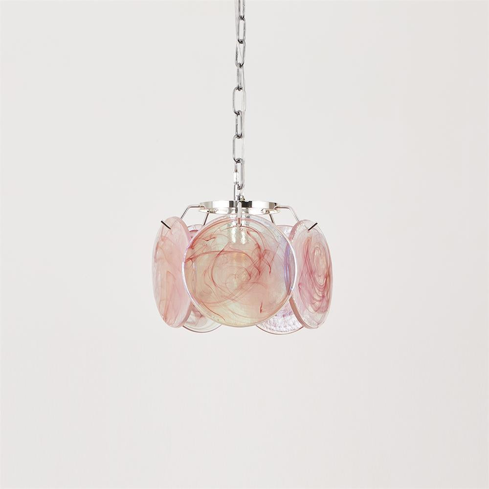 Caelina Pendant Lamp Swirling Glass Discs - Neutral Decor