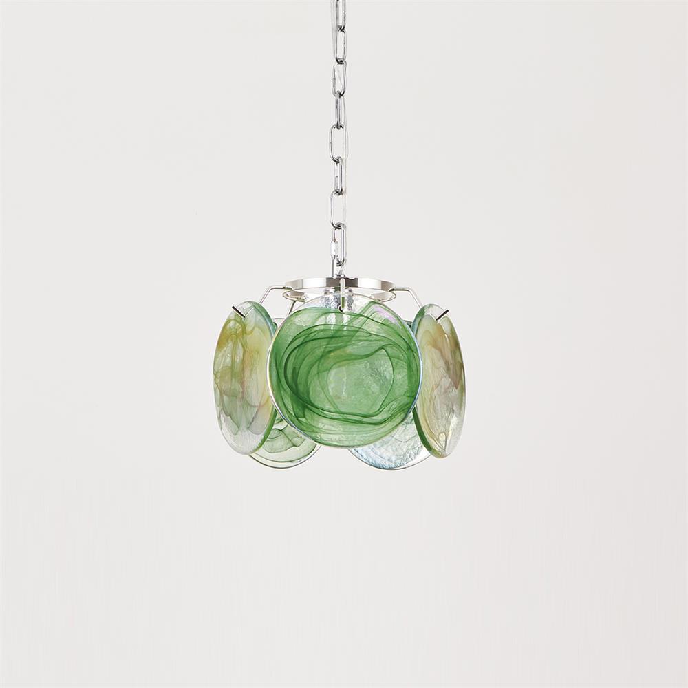 Caelina Pendant Lamp Swirling Glass Discs - Neutral Decor