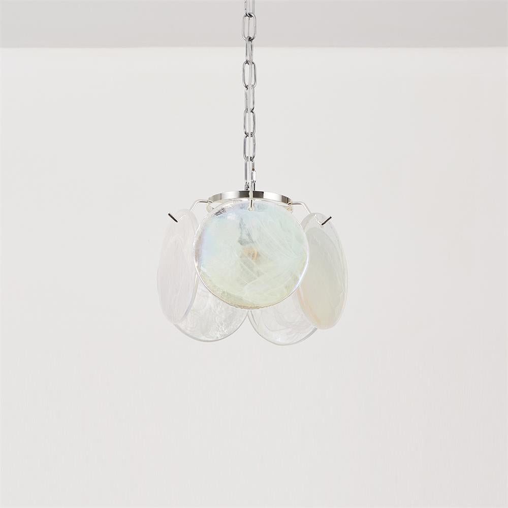 Caelina Pendant Lamp Swirling Glass Discs - Neutral Decor