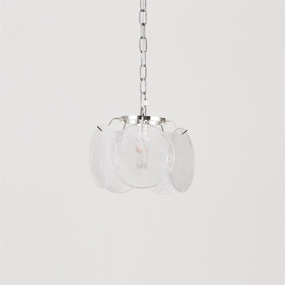 Caelina Pendant Lamp Swirling Glass Discs - Neutral Decor