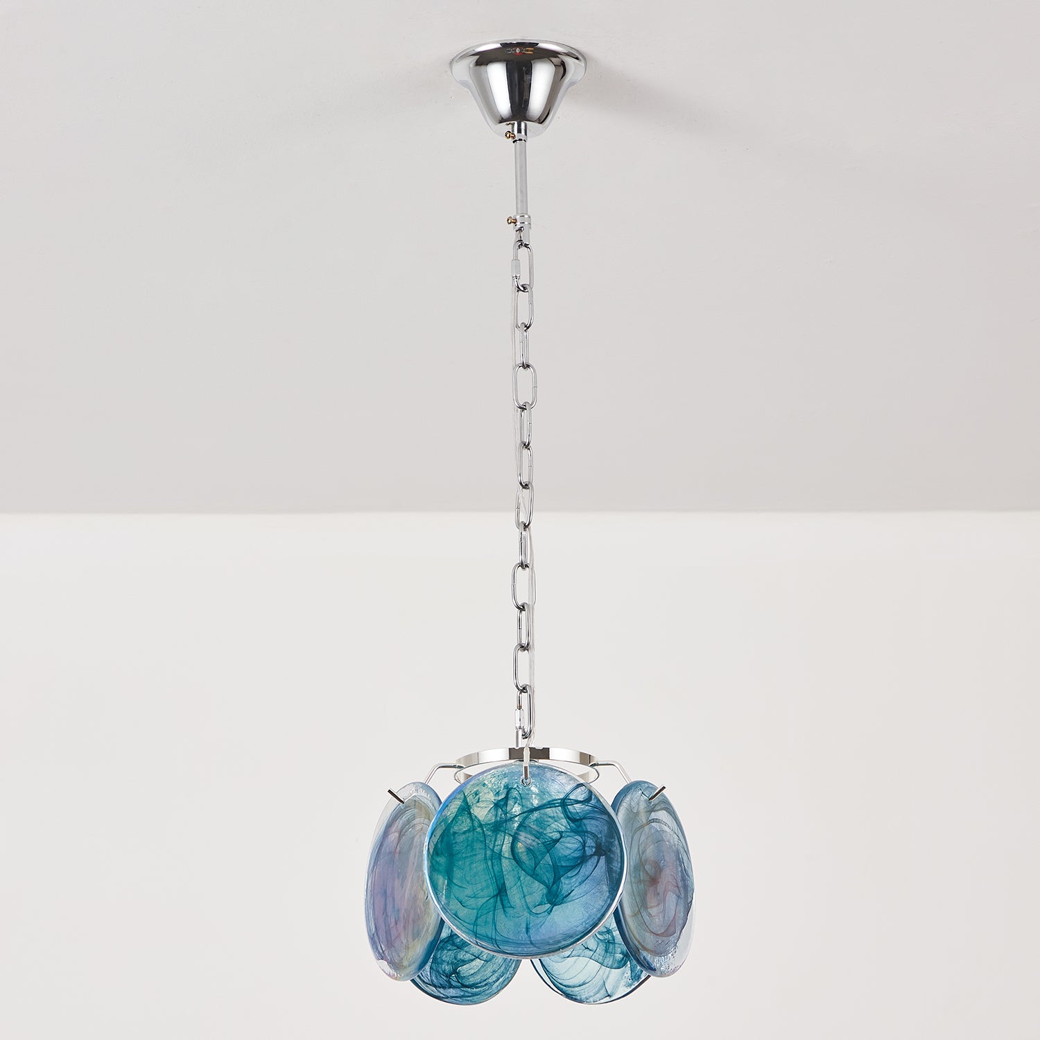 Caelina Pendant Lamp Swirling Glass Discs - Neutral Decor