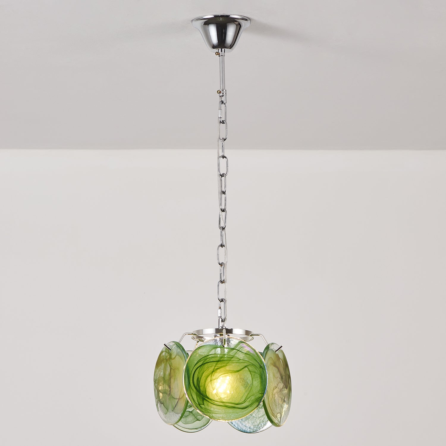 Caelina Pendant Lamp Swirling Glass Discs - Neutral Decor