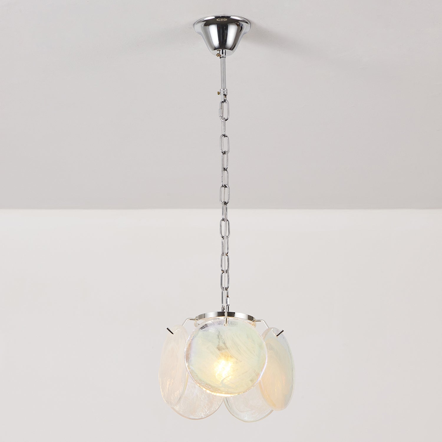 Caelina Pendant Lamp Swirling Glass Discs - Neutral Decor
