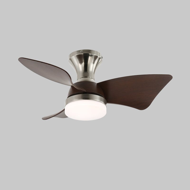 Mirella Silver Wood Ceiling Fan Light