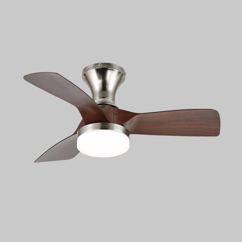 Mirella Silver Wood Ceiling Fan Light