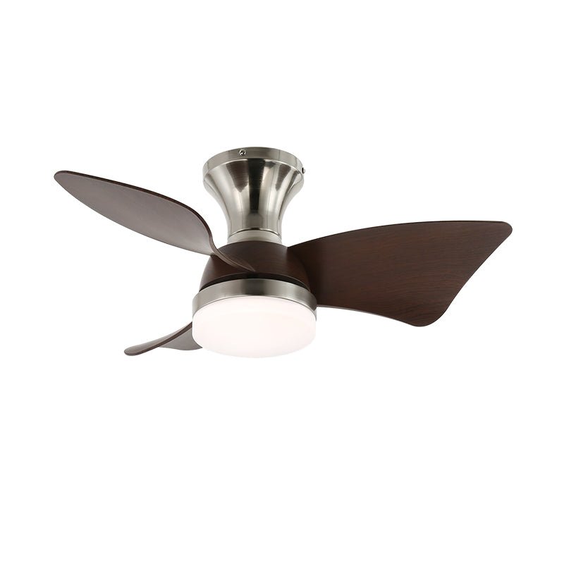 Mirella Silver Wood Ceiling Fan Light