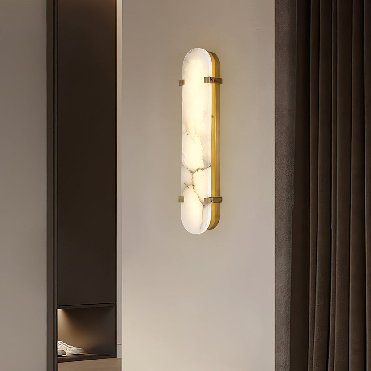 Nivanise Modern Alabaster Wall Light