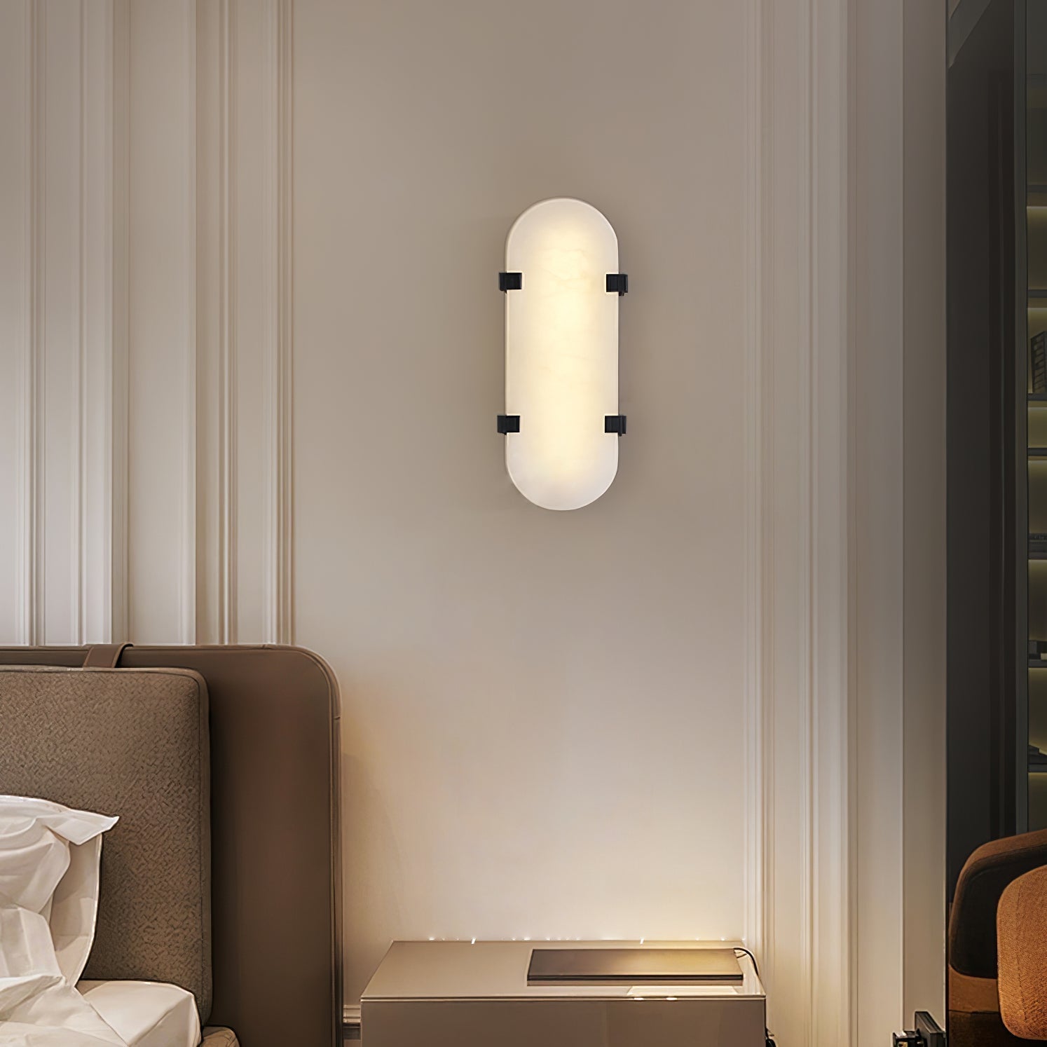 Nivanise Modern Alabaster Wall Light