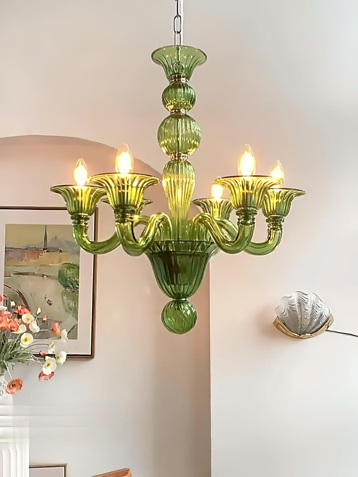 Vase Chandelier Murano Glass Exotic