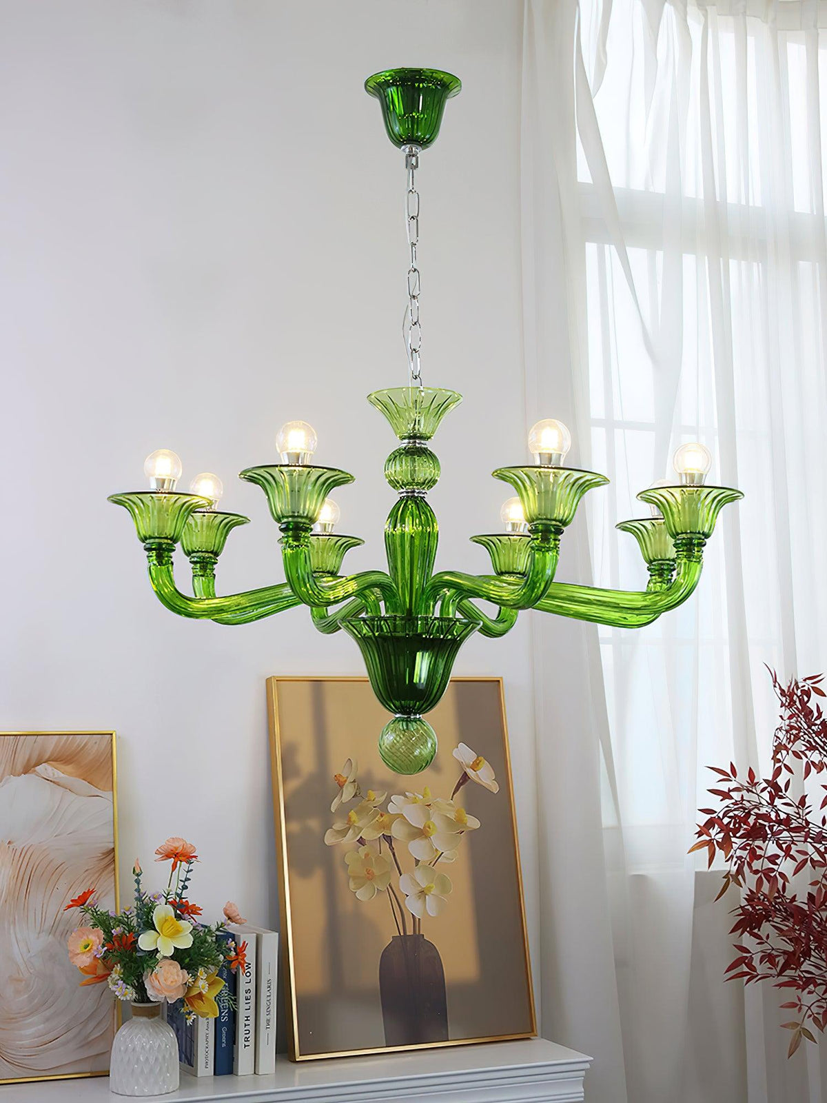 Vase Chandelier Murano Glass Exotic