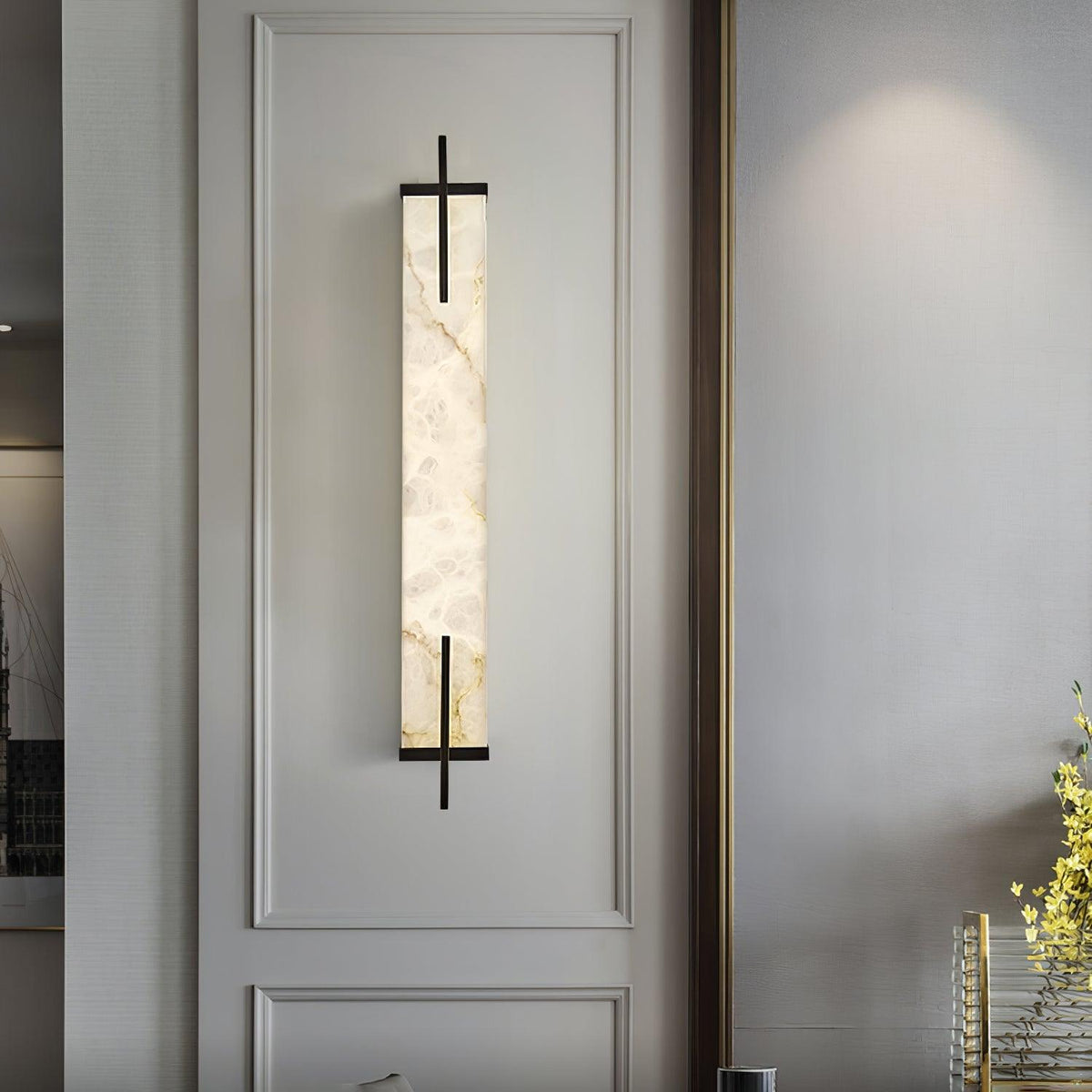 Komino Rectangular Alabaster Wall Light