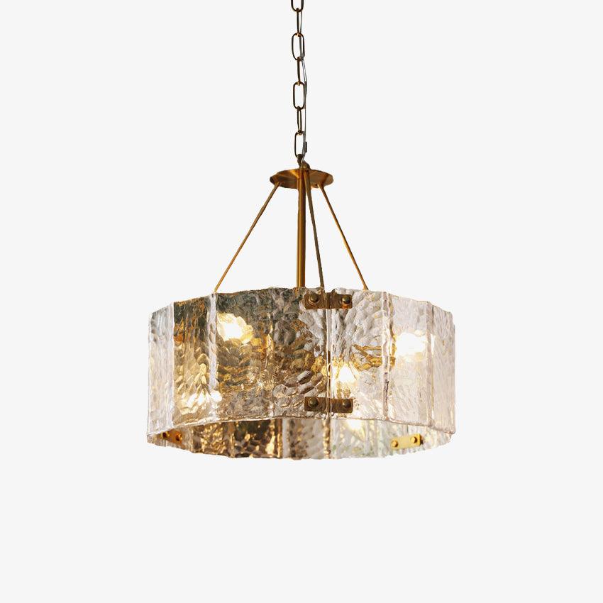 Eirorian Chandelier Calvert Clear Textured Glass