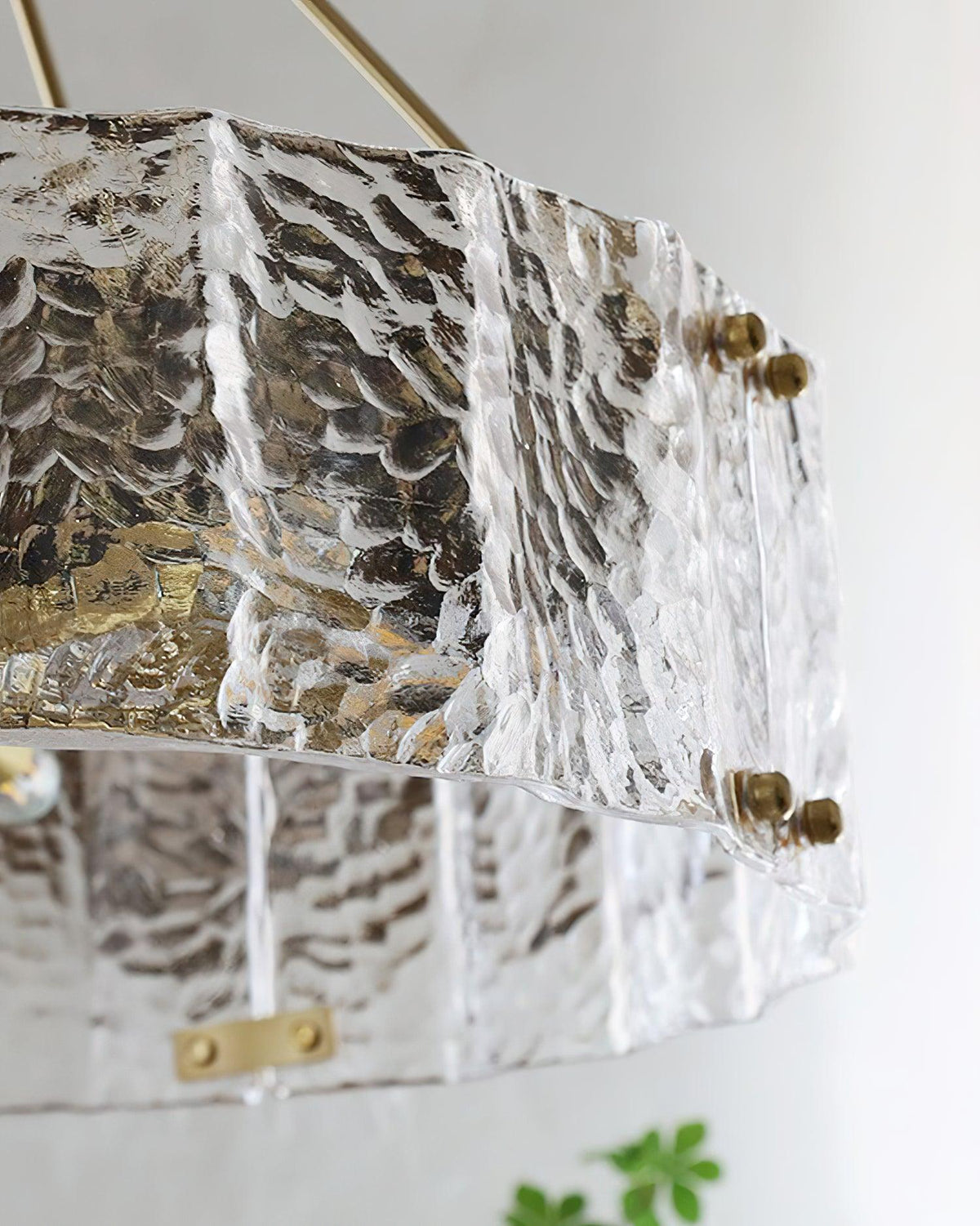 Eirorian Chandelier Calvert Clear Textured Glass