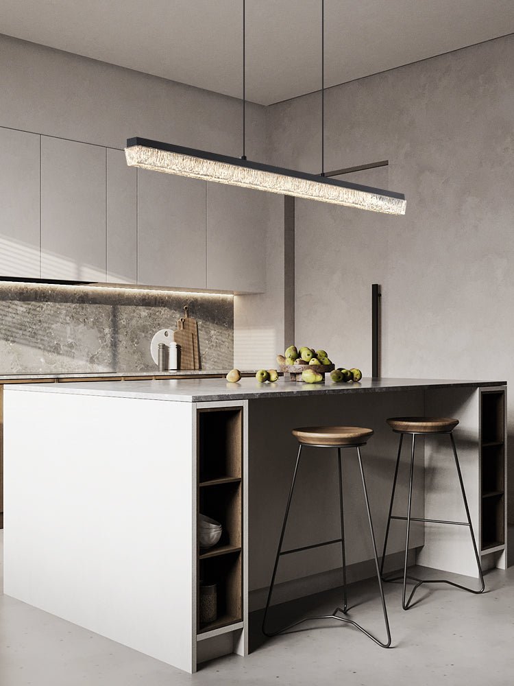 Veluielle Pendant Light Black Acrylic Linear