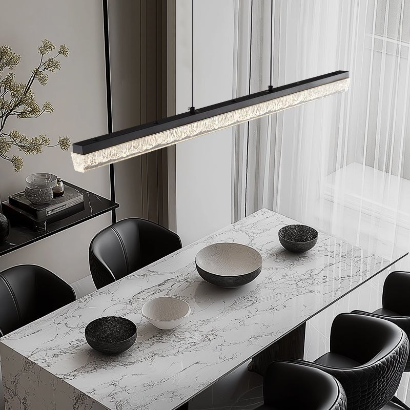 Veluielle Pendant Light Black Acrylic Linear