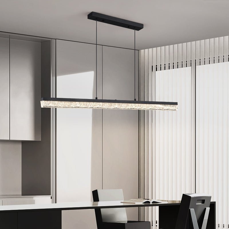 Veluielle Pendant Light Black Acrylic Linear