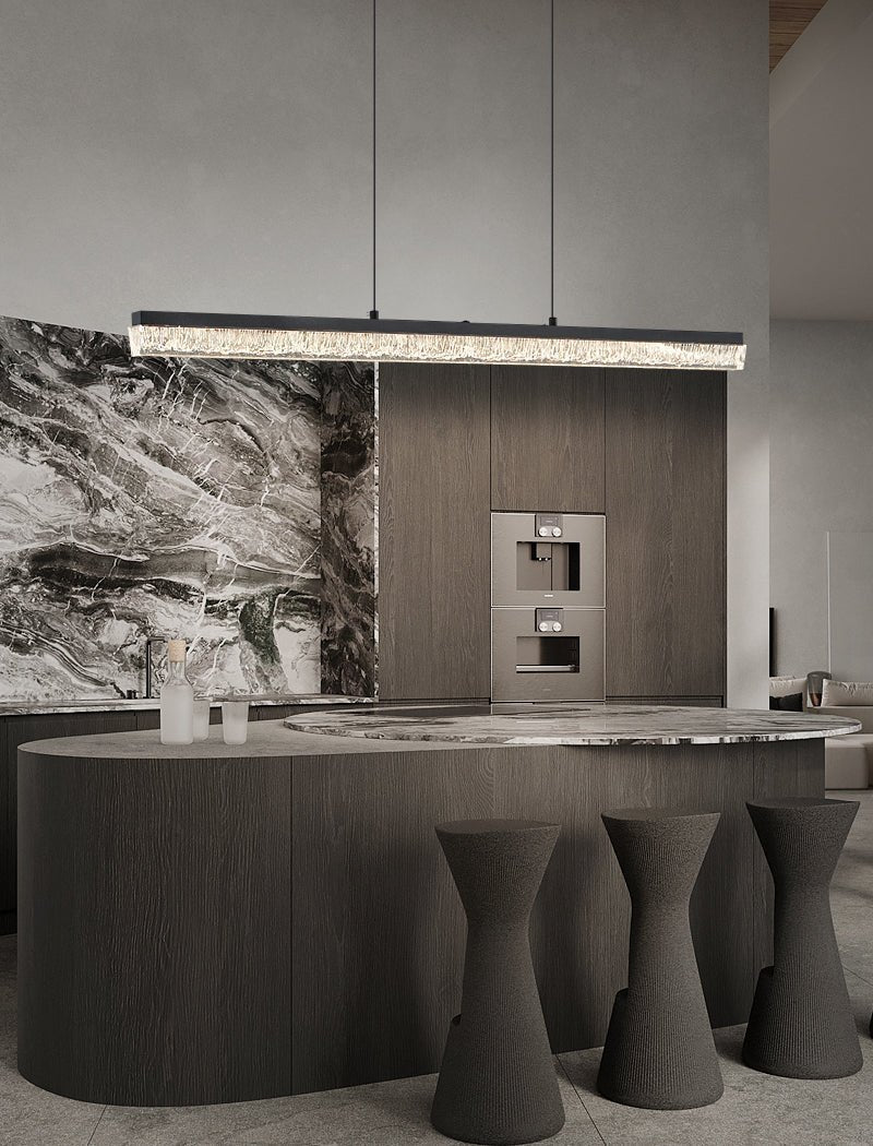 Veluielle Pendant Light Black Acrylic Linear